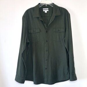 Amazon Essentials Men's Flannel Shirts, Long-Sleeve, Slim-Fit, Two-Pocket Olive